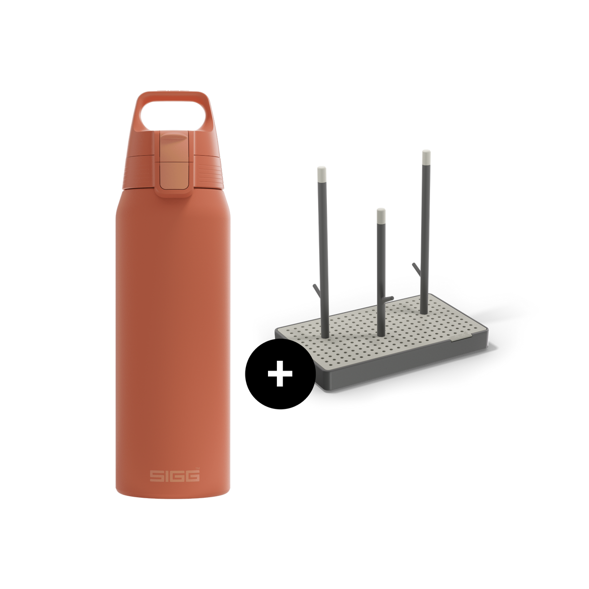 Shield Therm ONE Everyday Set – 1L Bottle + Drying Rack Eco Red